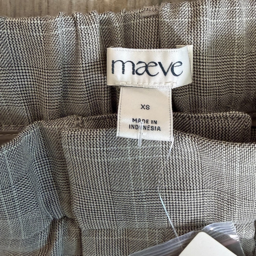 NWT Avery Menswear Trousers Maeve Plaid Grey XS Classic Preppy Career Wide Leg - Picture 6 of 13